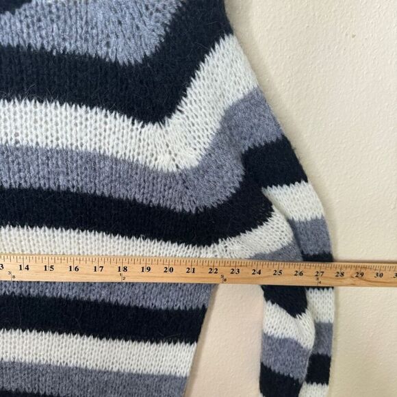 Zara Steven Meisel Sweater Women's Medium Striped Knitted Pullover Oversized NWT - Picture 10 of 13